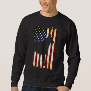 Belgian Malinois Silhouette American Flag 4th Of J Sweatshirt