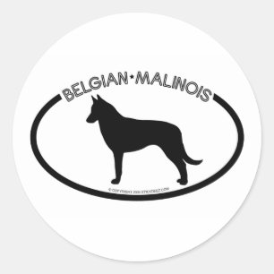 Belgian Malinois Silhouette Black Sticker