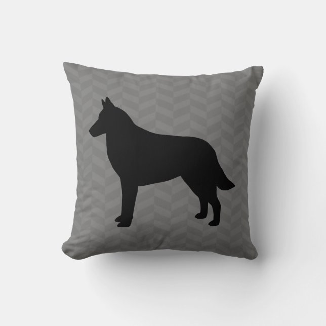 Belgian Malinois Silhouette Cushion (Front)