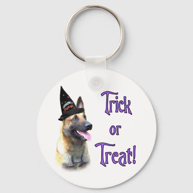 Belgian Malinois Trick Key Ring (Front)