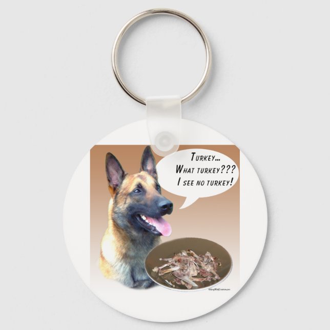 Belgian Malinois Turkey Key Ring (Front)