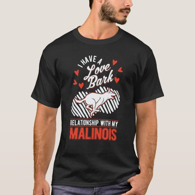 Belgian Malinois Valentine's Day Meleche Herder Ma T-Shirt (Front)