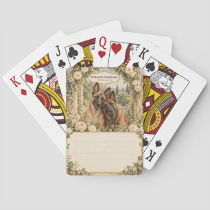 Belgian Malinois Wedding Guest Book Signing Deck Playing Cards