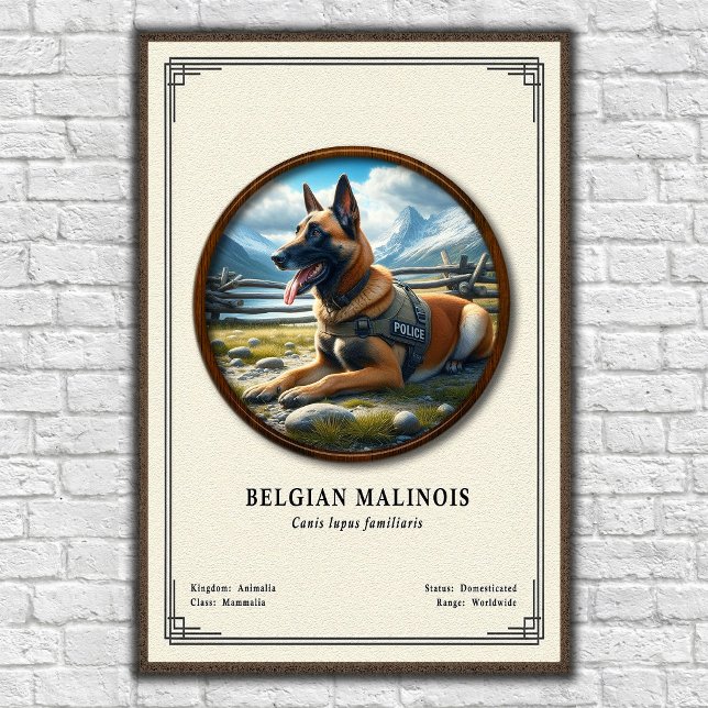 Belgian Malinois Zoology Series Poster (Creator Uploaded)