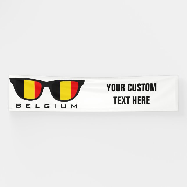 Belgian Shades custom text & colour banner (Horizontal)