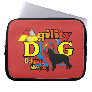 Belgian Sheepdog Agility Laptop Sleeve