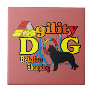Belgian Sheepdog Agility Tile