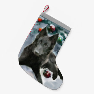 Belgian Sheepdog Christmas Small Christmas Stocking