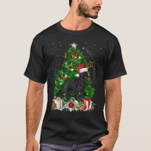 Belgian Sheepdog Christmas Tree Light Pajama Dog X T-Shirt