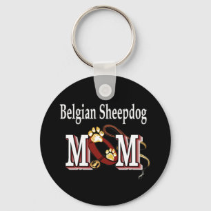 Belgian Sheepdog Dog MOM Key Ring
