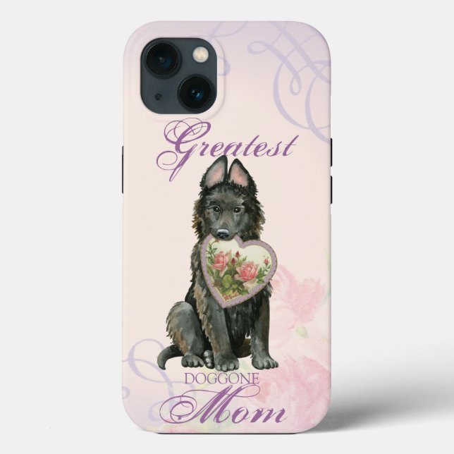 Belgian Sheepdog Heart Mum Case-Mate iPhone Case (Back)
