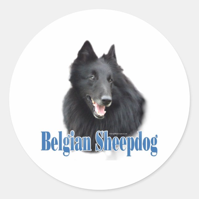 Belgian Sheepdog Name - Sticker (Front)