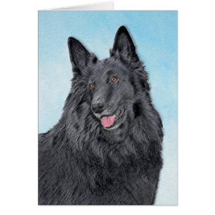 Belgian Sheepdog Painting - Cute Original Dog Art
