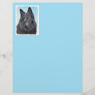 Belgian Sheepdog Painting - Cute Original Dog Art