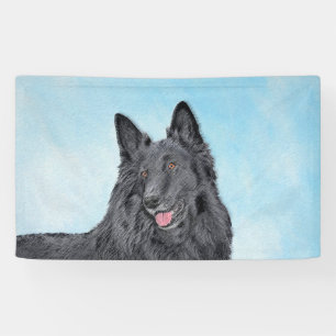 Belgian Sheepdog Painting - Cute Original Dog Art Banner