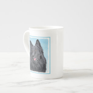 Belgian Sheepdog Painting - Cute Original Dog Art Bone China Mug