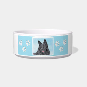 Belgian Sheepdog Painting - Cute Original Dog Art Bowl