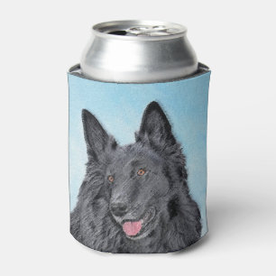 Belgian Sheepdog Painting - Cute Original Dog Art Can Cooler