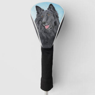 Belgian Sheepdog Painting - Cute Original Dog Art Golf Head Cover