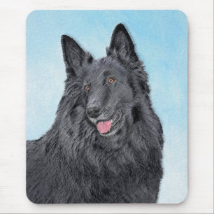 Belgian Sheepdog Painting - Cute Original Dog Art Mouse Pad
