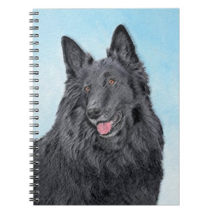 Belgian Sheepdog Painting - Cute Original Dog Art Notebook