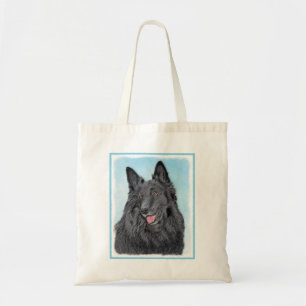 Belgian Sheepdog Painting - Cute Original Dog Art Tote Bag