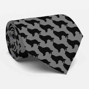 Belgian Sheepdog Silhouettes Pattern Dog Lover's Tie