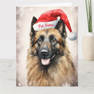 Belgian Shepherd Christmas Personalised  Card