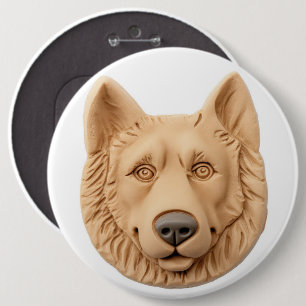 Belgian Shepherd Dog 3D Inspired 6 Cm Round Badge