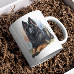 Belgian Shepherd Dog in Watercolor Coffee Mug