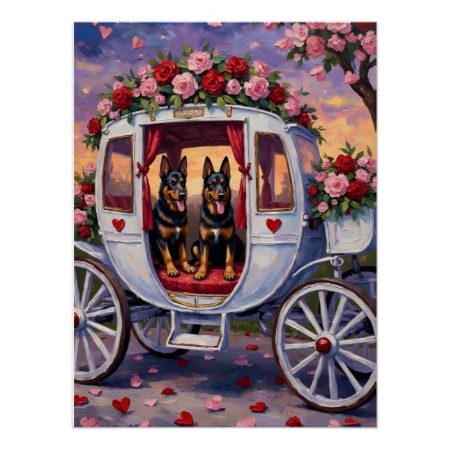 Belgian Shepherd Dog Valentine's Day Poster (Front)