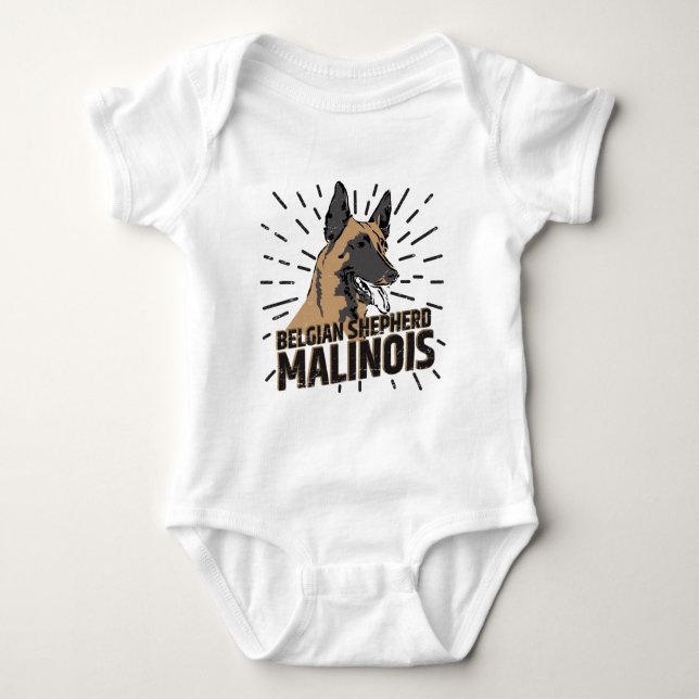 Belgian shepherd - Malinois Baby Bodysuit (Front)