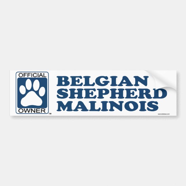 Belgian Shepherd Malinois Blue Bumper Sticker (Front)