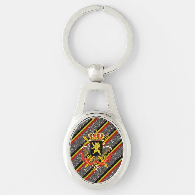 Belgian stripes flag key ring (Front)
