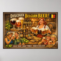 Belgian Tavern Cheer and Golden Ale Poster