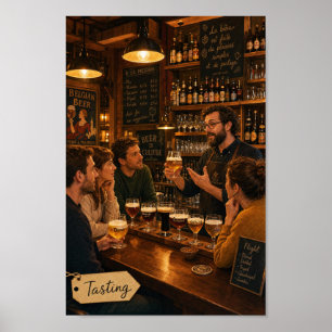 Belgian Tavern Tasting Gathering Poster