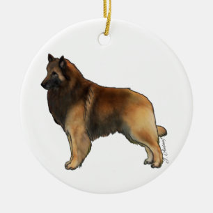 Belgian Tervuren Ceramic Tree Decoration