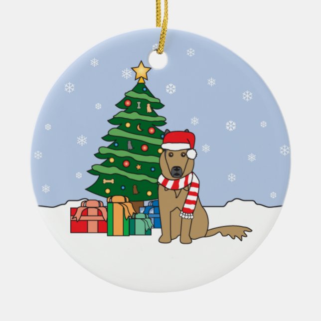 Belgian Tervuren Christmas Ornament (Front)