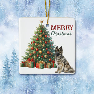 Belgian Tervuren Dog Christmas Tree Ceramic Ornament