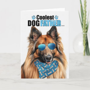 Belgian Tervuren Dog Coolest Dad Ever Father's Day Holiday Card