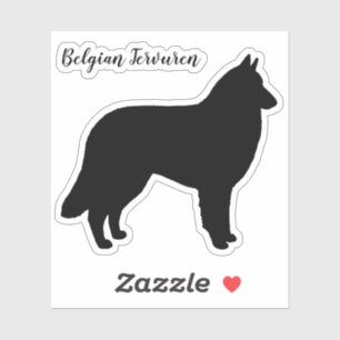 Belgian Tervuren Dog Silhouette Vinyl Sticker