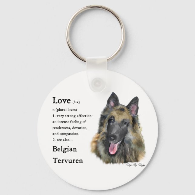 Belgian Tervuren Gifts Key Ring (Front)