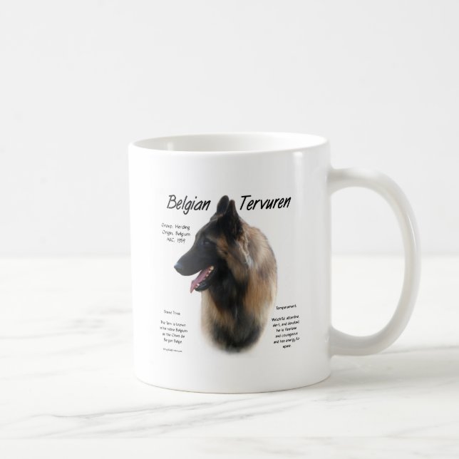 Belgian Tervuren History; All about Tervurens Coffee Mug (Right)
