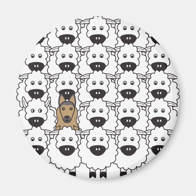 Belgian Tervuren in the Sheep Magnet (Front)