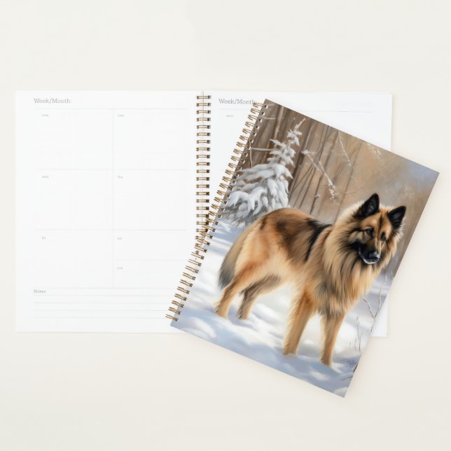 Belgian Tervuren Let It Snow Christmas  Planner (Display)