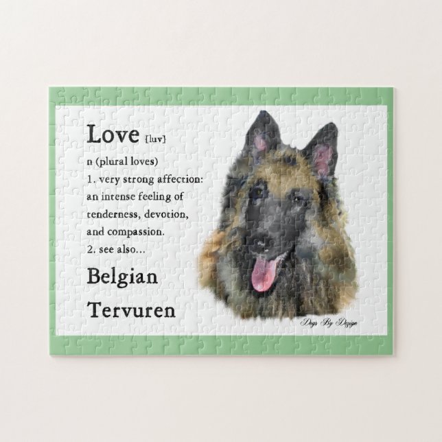 Belgian Tervuren Love Is Jigsaw Puzzle (Horizontal)