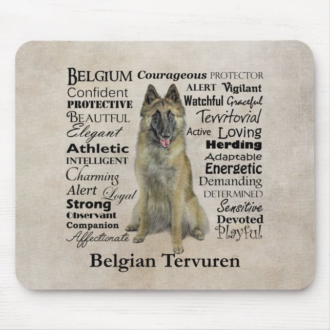 Belgian Tervuren Mousepad (Front)