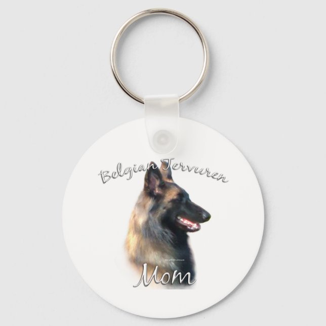 Belgian Tervuren Mum 2 Key Ring (Front)
