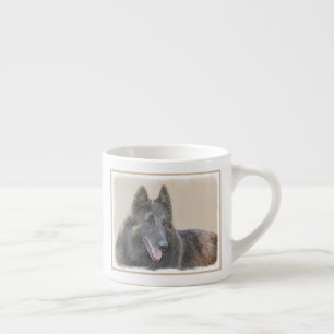 Belgian Tervuren Painting - Cute Original Dog Art Espresso Cup