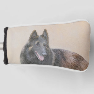 Belgian Tervuren Painting - Cute Original Dog Art Golf Head Cover